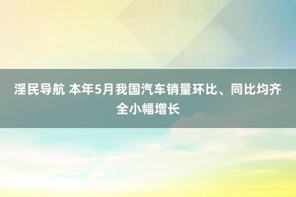 淫民导航 本年5月我国汽车销量环比、同比均齐全小幅增长