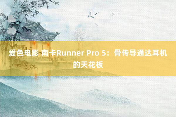 爱色电影 南卡Runner Pro 5：骨传导通达耳机的天花板