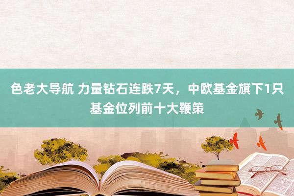 色老大导航 力量钻石连跌7天，中欧基金旗下1只基金位列前十大鞭策