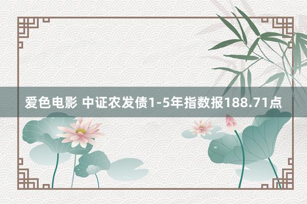 爱色电影 中证农发债1-5年指数报188.71点