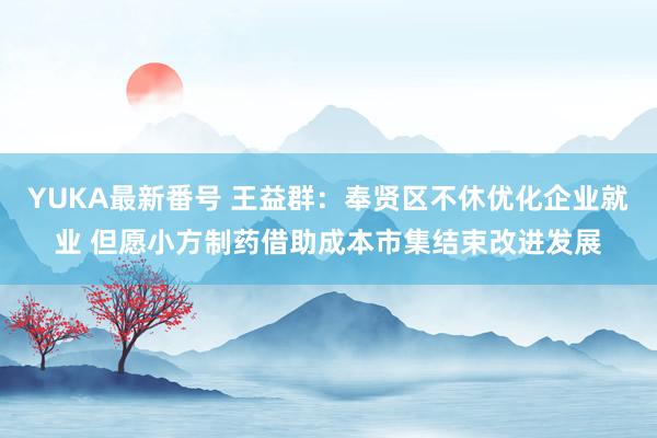 YUKA最新番号 王益群：奉贤区不休优化企业就业 但愿小方制药借助成本市集结束改进发展